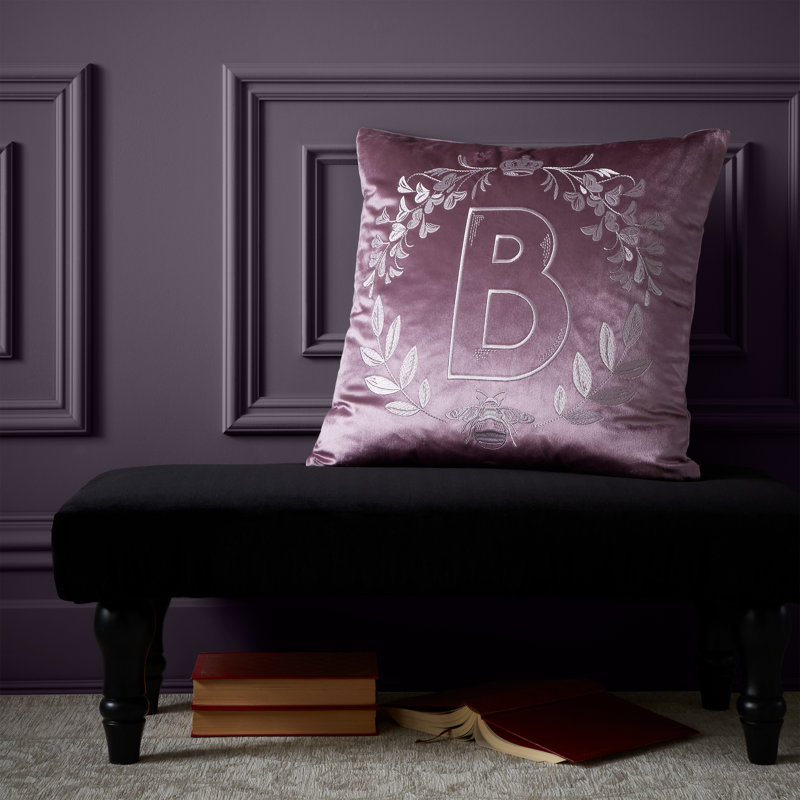 Bridgerton By Catherine Lansfield Regency Crown Soft Touch 45x45cm Cushion, Lilac, Polyester/Polyfill
