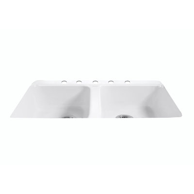 Évier de cuisine à double cuve encastrable L 33 po x l 22 po Royal Palm