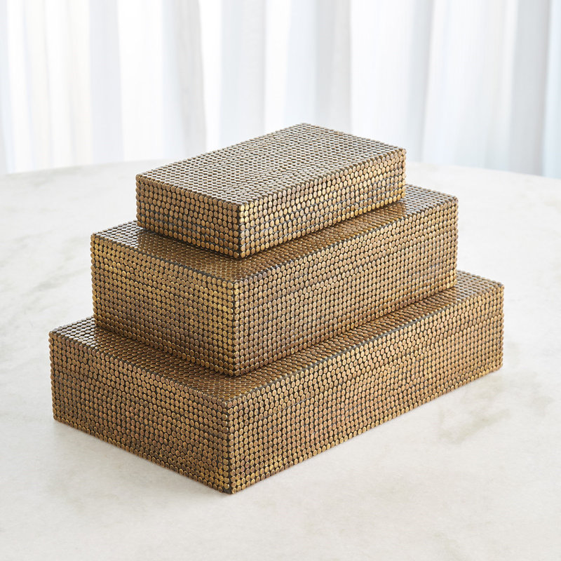 Handmade Decorative Box, 3.5" H x 12.25" W x 7.25" D