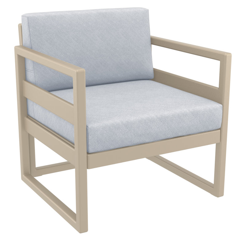 Kalani 2 - Person Patio Conversation Set with Sunbrella® Cushions, Taupe, Canvas Granite Sunbrella® Canvas