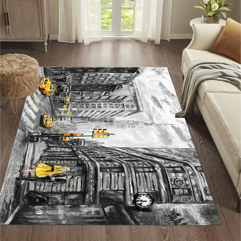 Stylish Abstract Floral Design Soft Pile Rug Providing a Comfortable and Elegant Touch for Your Interior Spaces