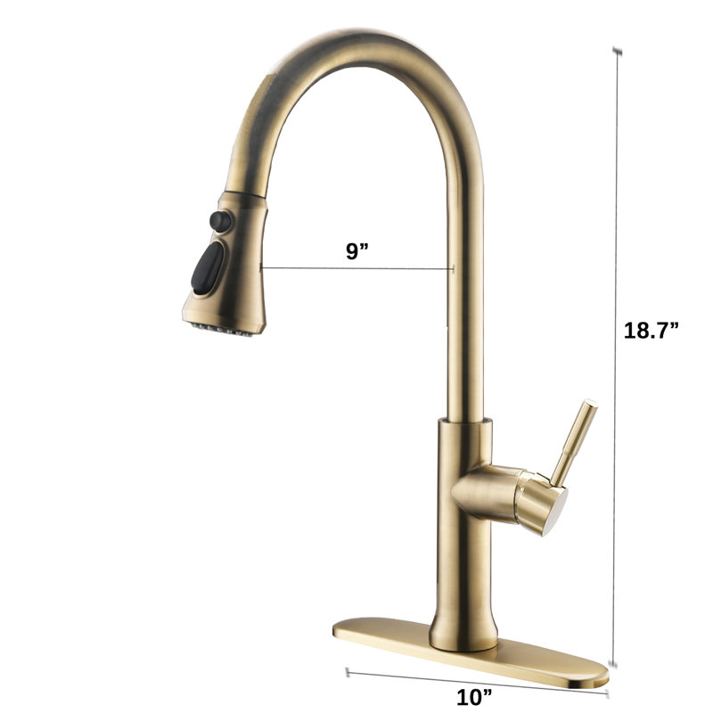 Robinet de cuisine rétractable GAweza, Or
