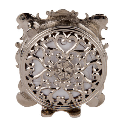 Roman Numeral Quartz Movement / Crystal Tabletop Clock in Distressed Finish