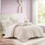 Édredon en coton double / grand 5 pièces avec et rembourrage, -, vient avec un édredon, des taies décoratives, deux coussins décoratifs brodés de motifs différents, lavable à la machine, arc-en-ciel assorti