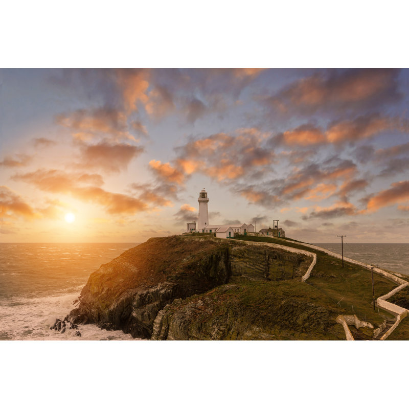 South Stack Lighthouse - Wrapped Canvas Print, 30cm H x 46cm W x 3.8cm D