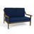 Marlo Solid Wood Teak Outdoor Loveseat With Cushion And Arms-114980249-114980245