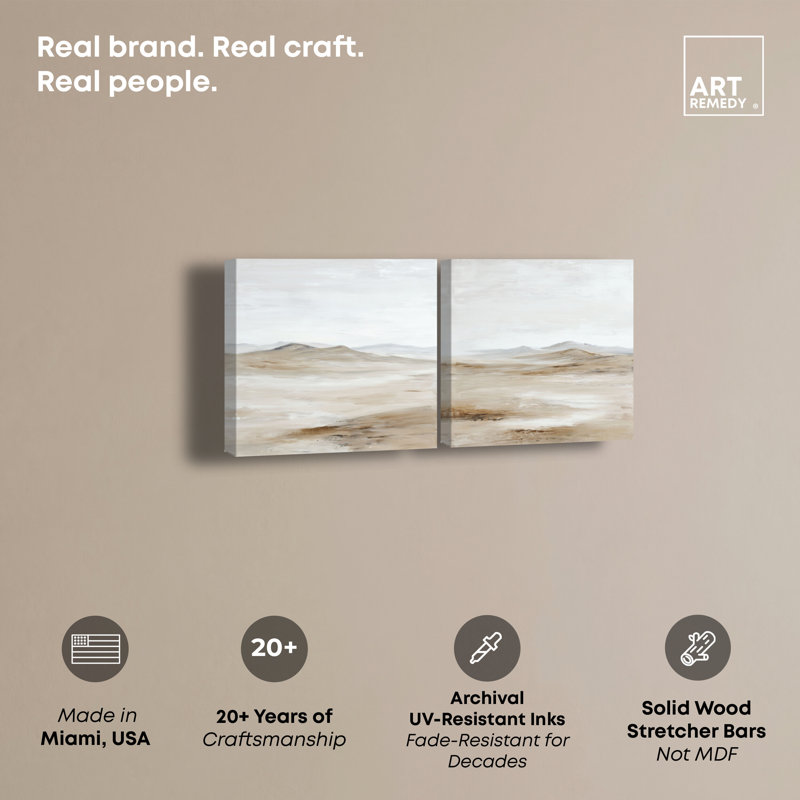 «Free Hills Duo», ensemble de décorations murales Boho par Art Remedy, galerie tendue, 12 x 12, H 12 po x l 12 po