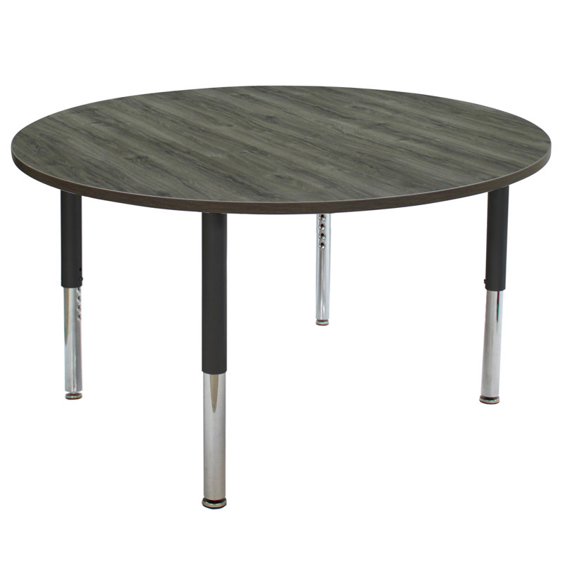 Table d'activité avec pieds réglables La Madera, Bois gris / noir, Super