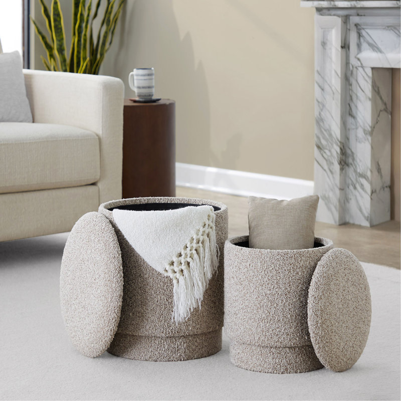 Ensemble de repose-pieds en tissu, Marron clair