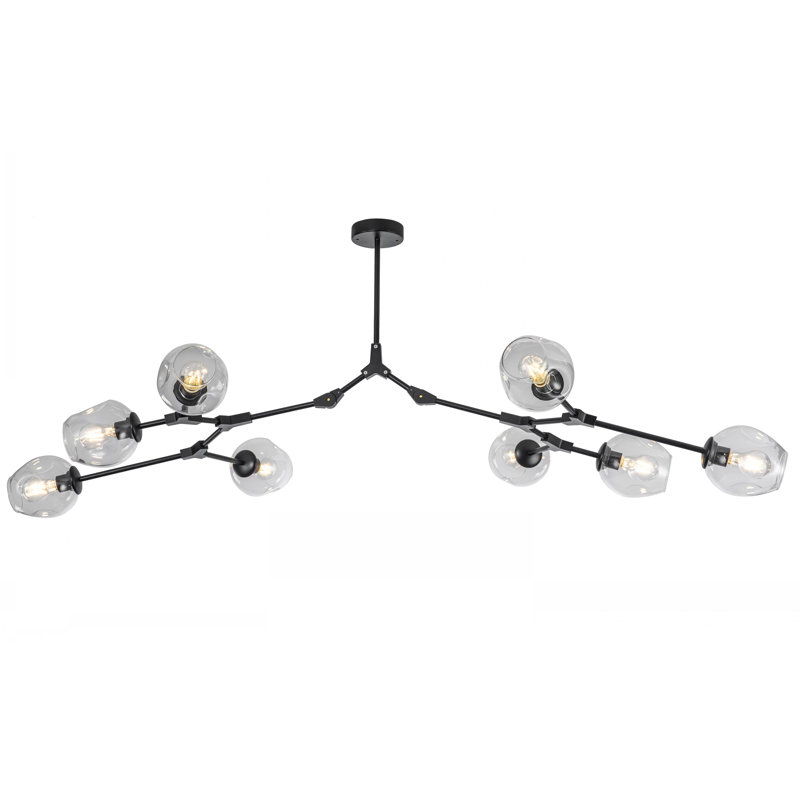 Lustre linéaire spoutnik moderne à 8 lumières Jauss