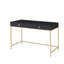 Bureau noir à 2 tiroirs noir brillant-786969789