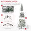Arbre de Noël artificiel enneigé 7,5 pi avec des branches réalistes et 668 pointes