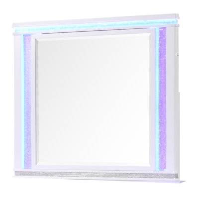 Elmin Solid And Engineered Wood Rectangle Wall Mirror
