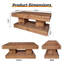 Table basse en bois massif naturel avec plateau épais et double piètement - Design rustique minimaliste-835966615