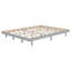 Cadre de lit flottant en bois pour grand lit classique, lit plateforme à profil bas avec support de lattes robustes, pas de tête de lit, pas de sommier tapissier requis, assemblage facile (gris, grand)-2002451297-2002451302