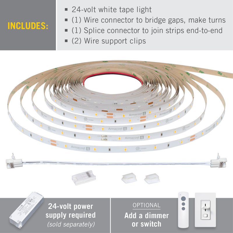 RibbonFlex Pro, 24V, 3000K, 30LEDs/M, IP20, 5M Under Cabinet Strip Light