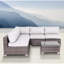Arrosez 4 sièges avec coussins pour le patio extérieur rembourré