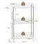 Chariot de rangement à roulettes à plusieurs niveaux avec roulettes - Organisateur utilitaire en plastique à 3 niveaux pour salle de bain, cuisine, chambre à coucher, bureau, garde-manger ou buanderie, transparent-93655897-93655900