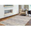 Tapis géométrique argent/essence/crème salih-299998028