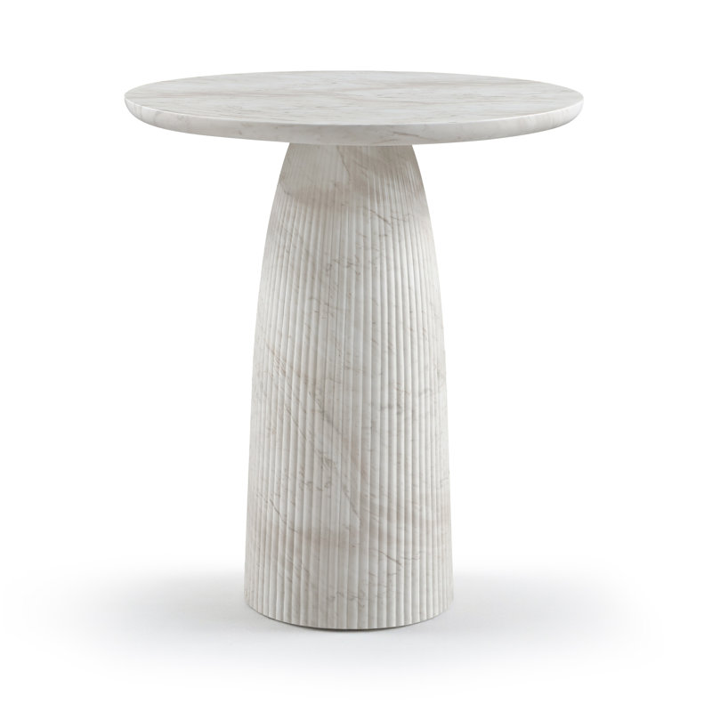 Table de bar Palaghia, H 41,75 po x L 42 po x l 42 po, Blanc