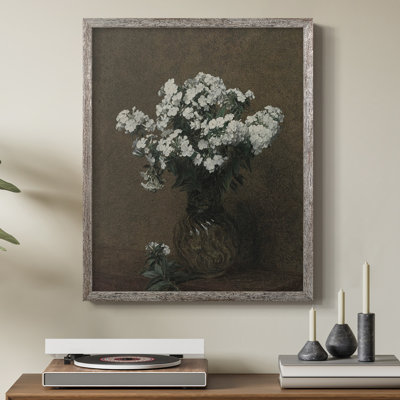 Vintage Floral Print CXVI Framed Print - Solid Wood