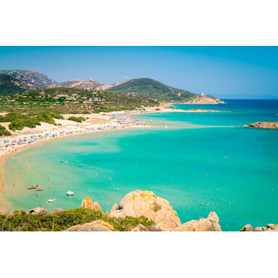 Crase Chia Coast, Sardinia, Italy 1 Piece Wrapped Canvas Wall Art