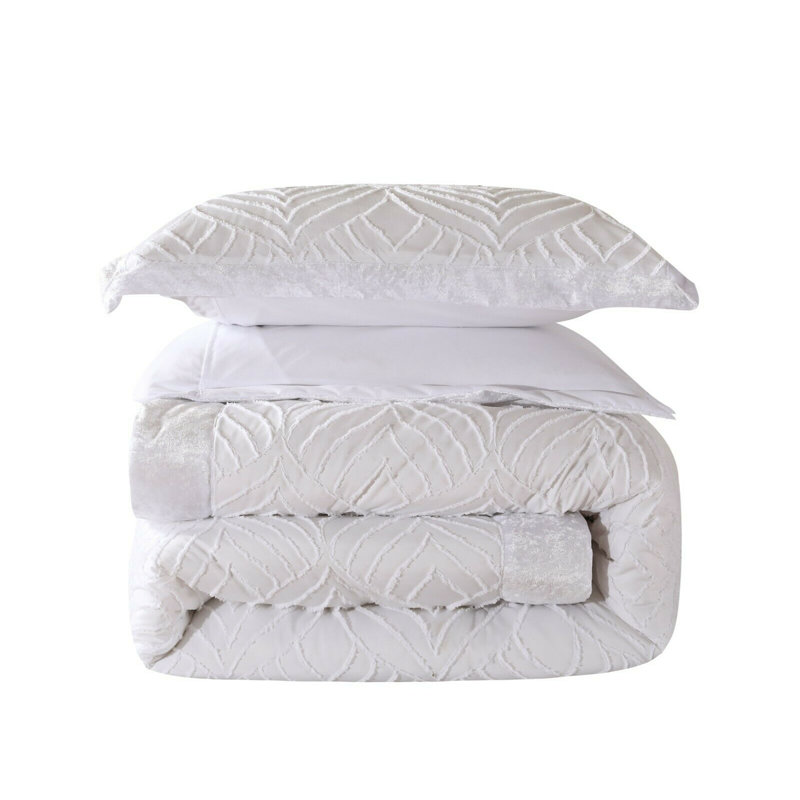 Chelsea Tufted Crushed Velvet Bedspread Set – Luxurious Soft Quilted Bedding with Matching Pillow Shams, Elegant Velvet Comforter Coverlet Set