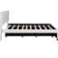 Beige Linen Fabric Upholstered Platform Bed With Brick-Pattern Headboard And Extendable Twin Trundle Brick Pull-Out In