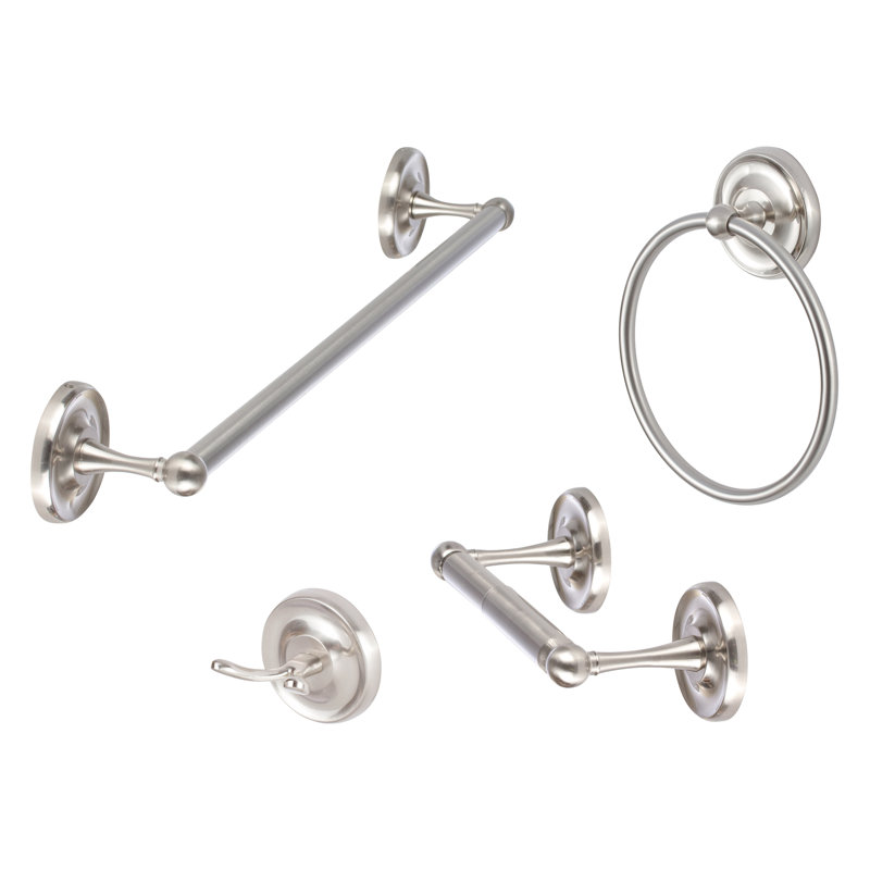 Pinedale Series Bath Set, Two Post, Satin Nickel