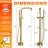 Single Handle Floor Mounted Freestanding Tub Filler with Brass Two-Function Handshower and Diverter-107665802