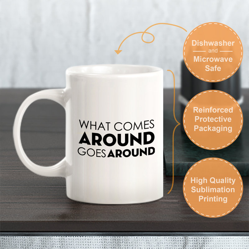Coffee Mug, 11 oz., Polypropylene Plastic