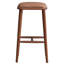 Tabouret de bar en cuir massif Mid-Century moderne en bois massif 13 x 17 x 30 pouces-1647679907
