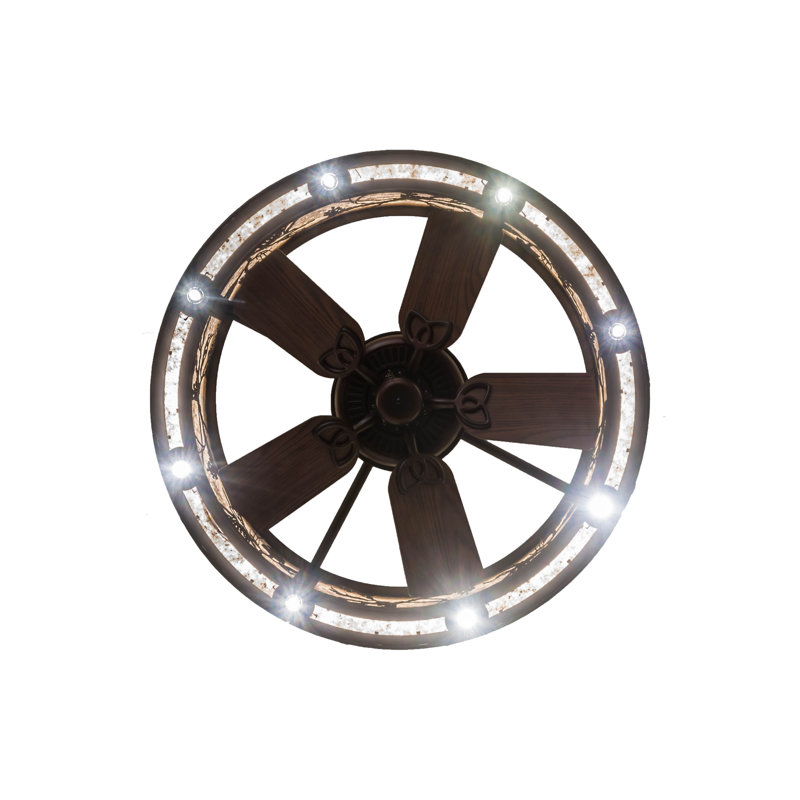Rustic Lodge 8 - Light LED Chandelier
