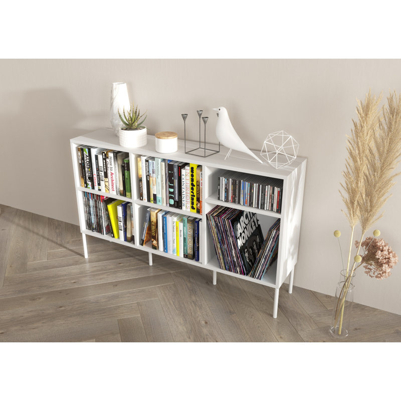 Caola 80cm H x 130cm W Library Bookcase Bookcase, White