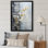 «Minimalist Granite Grape Leaves», reproduction sur toile