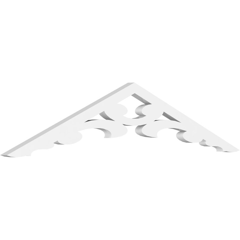 Gable en PVC de qualité architecturale Vienna, 48 po x 10 po x 1 po, 5 / 12, Plastique