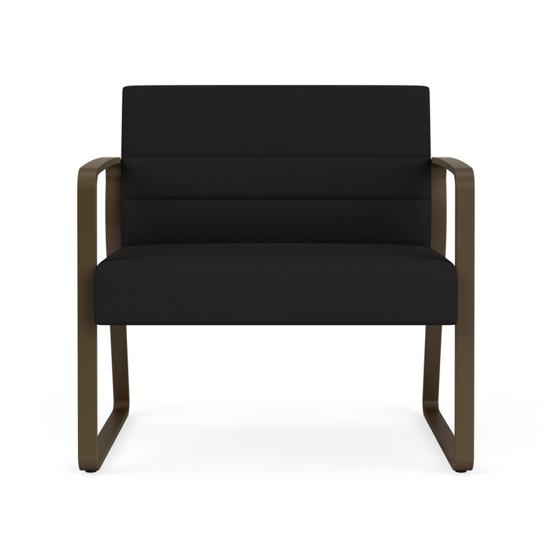 Chaise bariatique Waterfall, Bronze, Portes ouvertes en tissu noir