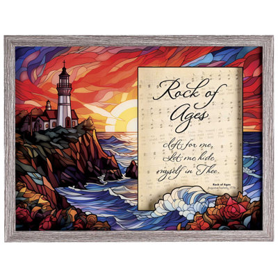 Framed Wall Art Rock Of Ages 16X12
