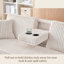Canapé-lit convertible 72 po en velours côtelé, canapé futon pliable avec porte-gobelet pliable et coussin décoratif pour petits espaces-1417750080