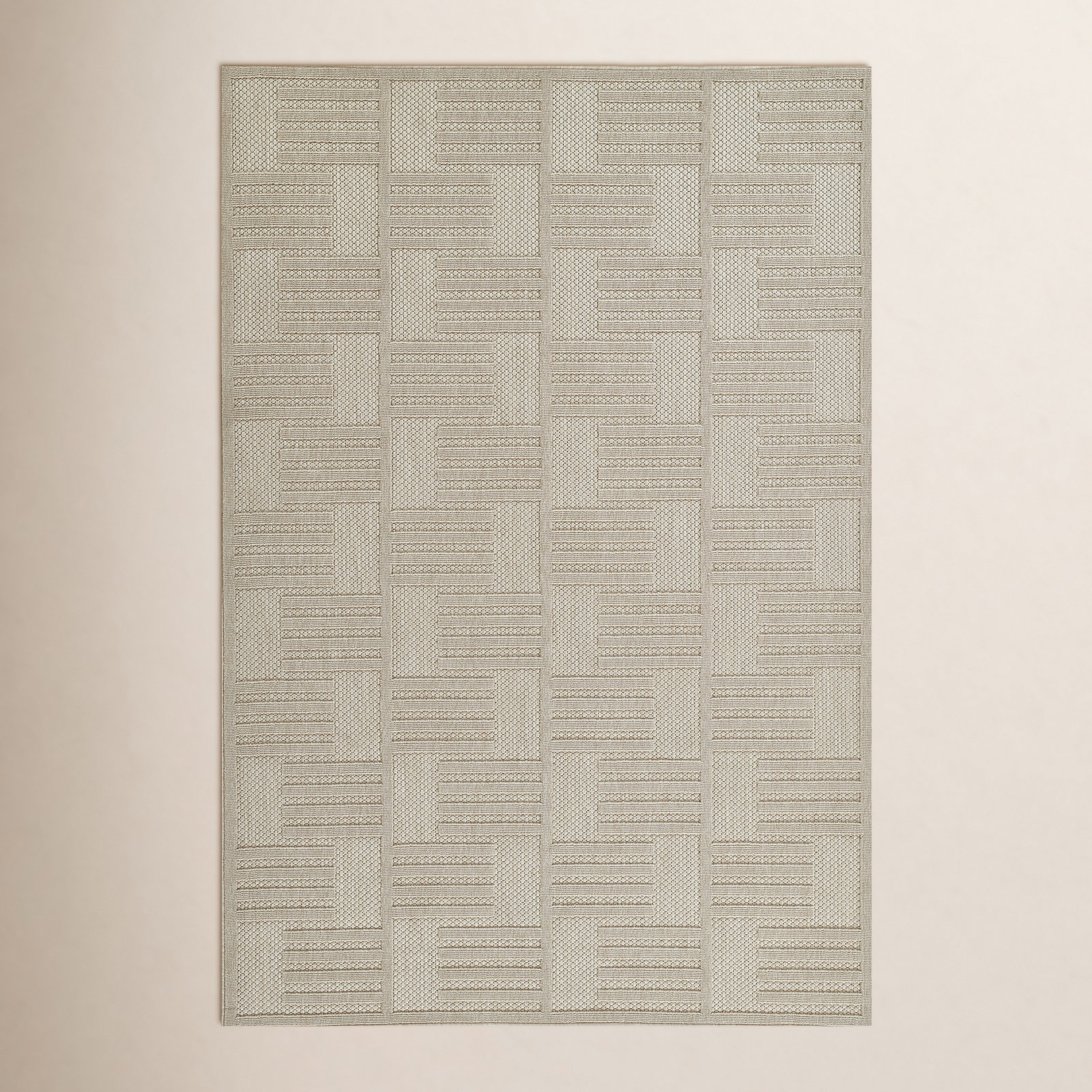 Trilby Beige Indoor/Outdoor Rug, Rectangle 5'3" x 7'6"