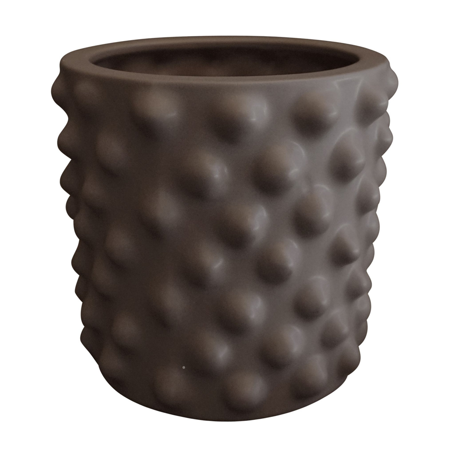 Cloudy Ceramic Pot Planter, 7.09" H x 8.27" W x 8.27" D, Brown
