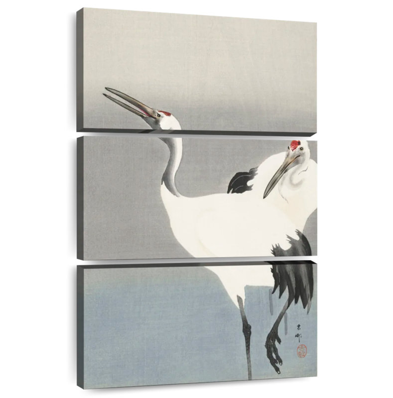 Brampt Two Cranes 1900-1930, 65'' H x 42'' W