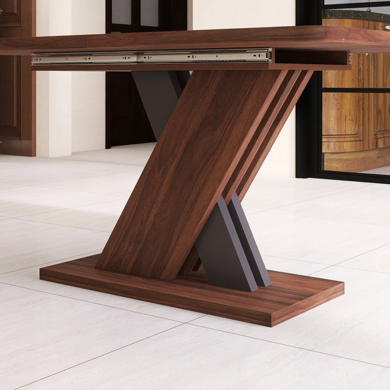 70.87" Multifunctional Extendable Rectangular Dining Table