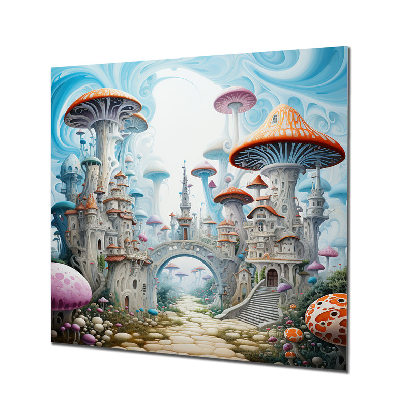 Imaginary Realm City Fantasy I - Other Fantasy & Sci-Fi Metal Wall Art, 16" H x 16" W