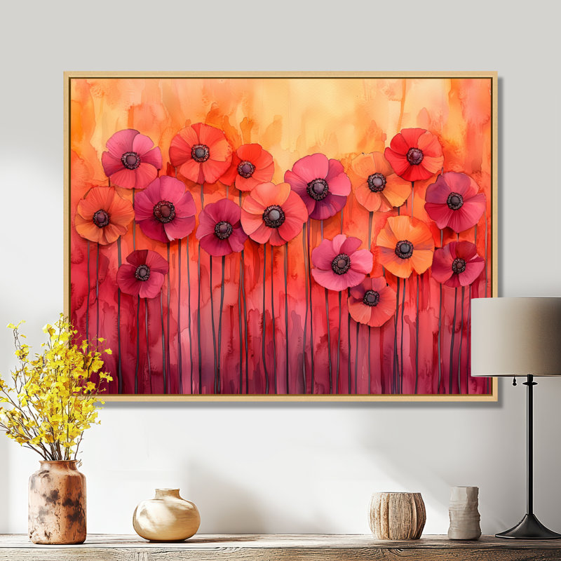 Art mural Keziah, H 34 po x l 44 po, Impression encadrée flottante, Crème, crème