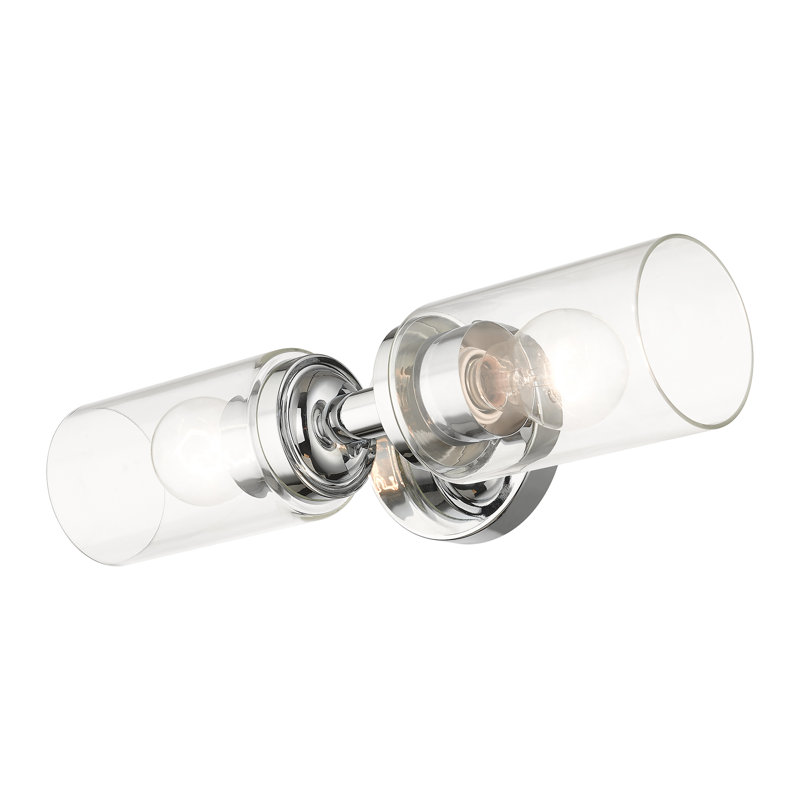 Éclairage de salle de bain à intensité variable à 2 lumières Dorchen, Chrome poli