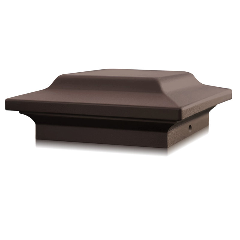 Classy Caps Aluminum Post Cap, Brown