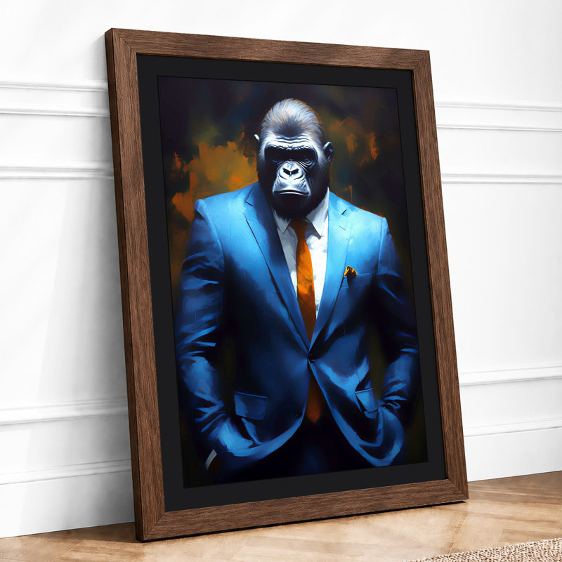 Dignified Primate Modern - Print, A3 - 42.0 x 29.7 cm, Walnut