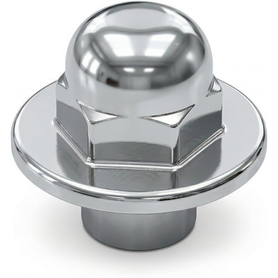 Toilet Bowl Bolt Cap 4 Piece Chrome Plated Cover for Wall Hung Toilet with a  5/8" Threaded Extension