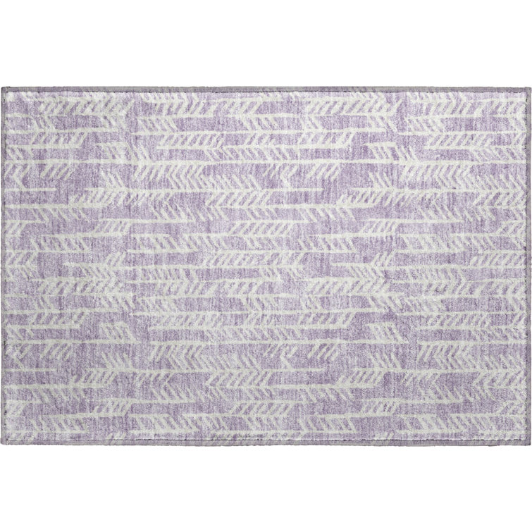 Premium Machine Washable Prisco Lavender Rug